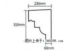 产品分解图型 - 檐口线，型号：SX311-YK-3，规格：230x310mm(3) - 平凉三象EPS建材 pl.sx311.cc
